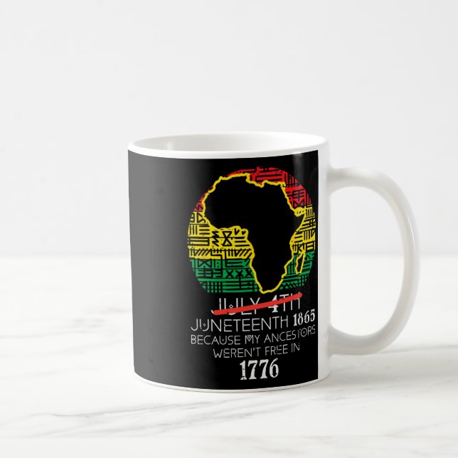 Afrika Karta den 4 juli 1865 den 19 juni Manar Kaffemugg (Höger)