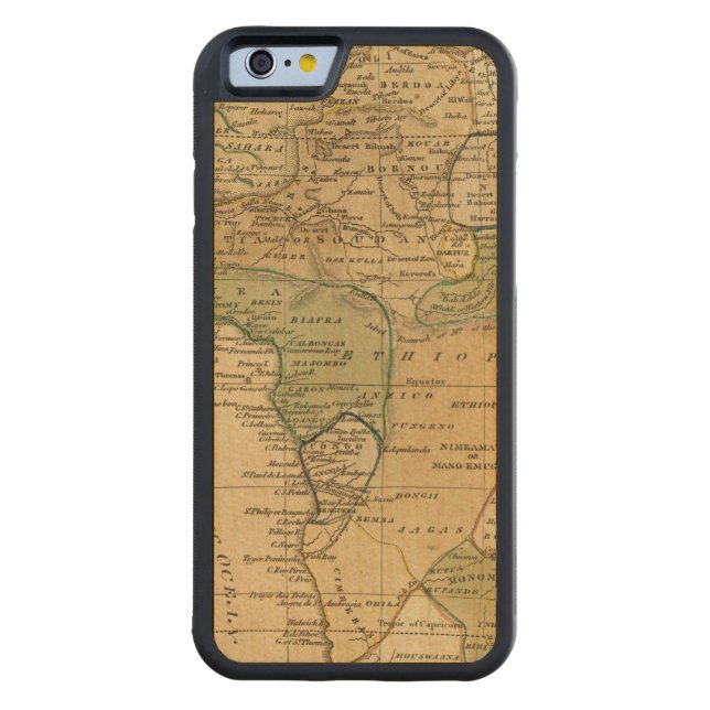 Afrika Karta efter Worcester Carved Wood iPhone Skal (Baksidan)