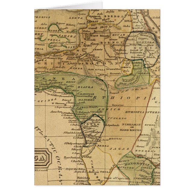 Afrika Karta efter Worcester Hälsningskort (Framsidan)