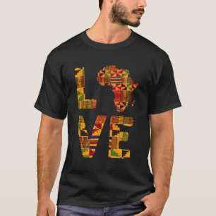Afrika Karta för traditionell Afrika Kente T Shirt
