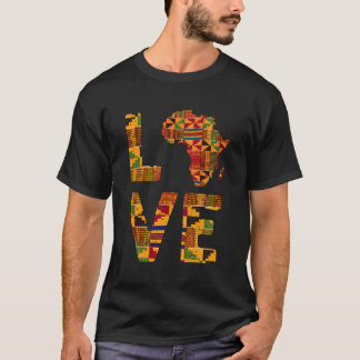 Afrika Karta för traditionell Afrika Kente T Shirt