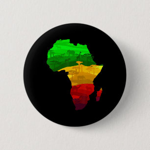 Afrika Karta Grönt Gult Red Proud African Pride Ju Knapp