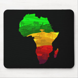 Afrika Karta Grönt Gult Red Proud African Pride Ju Musmatta