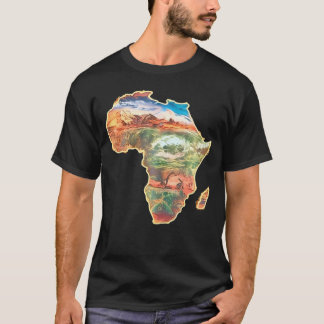 Afrika Karta Grönt Gult Red Proud African Pride Ju T Shirt
