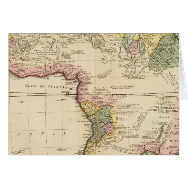 Afrika karta hälsningskort (Framsidan Horizontal)