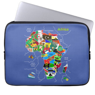 Afrika Karta Laptop Fodral