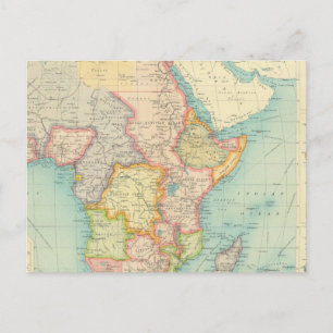 Afrika Karta med sjöfartsrutter Vykort