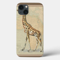 Afrika Karta och Giraffe