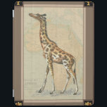 Afrika Karta och Giraffe iPad Skydd<br><div class="desc">Denna biet av konst kommer att glädja alla världsresande och djurälskare. Bakgrunden representerar karta i Afrikan och det finns bild i en giraff ovanpå den. I den bilden gör gräns det till perfekten dekorativ konst biet.</div>