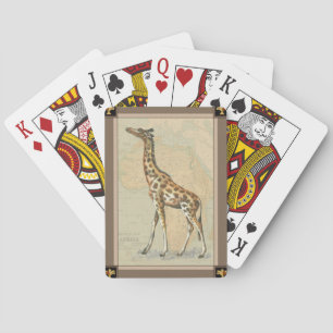 Afrika Karta och Giraffe Kortlek