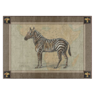 Afrika Karta och Zebra