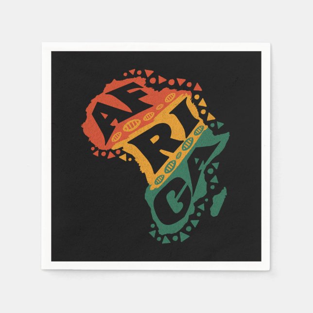Afrika karta pappersservett (Framsidan)