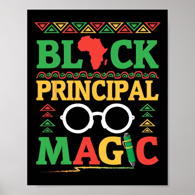 Afrika Karta Pen Bokar Historik Månad Svart huvuds Poster (Framsidan)