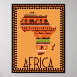 AFRIKA - KARTA POSTER