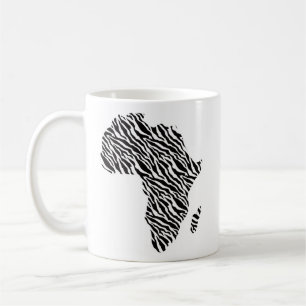 Afrika Karta Pride Zebra mönstrad Kaffemugg