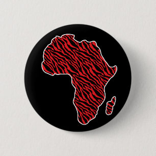 Afrika Karta Pride Zebra mönstrad Knapp