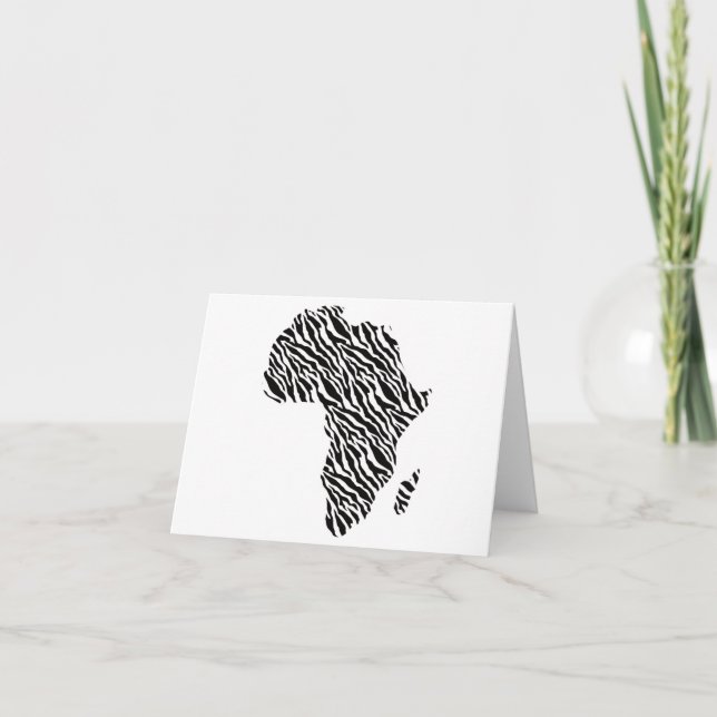 Afrika Karta Pride Zebra mönstrad Kort (Framsida)