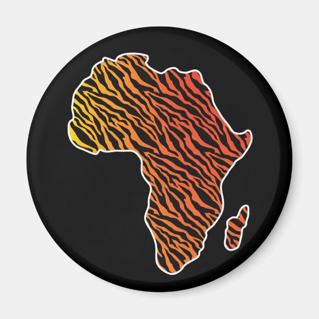 Afrika Karta Pride Zebra mönstrad Magnet (Framsidan)
