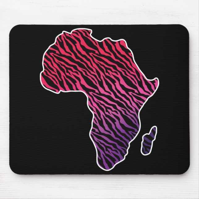 Afrika Karta Pride Zebra mönstrad Musmatta (Framsidan)