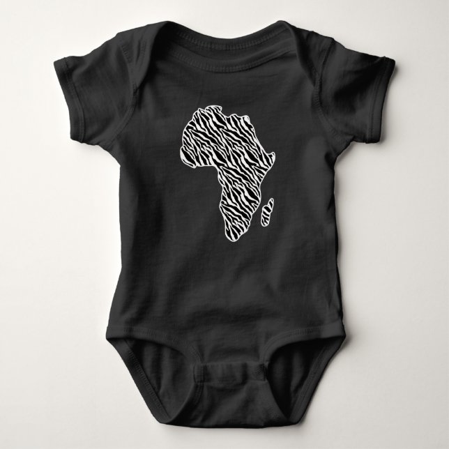 Afrika Karta Pride Zebra mönstrad T Shirt (Framsida)