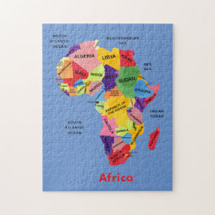 Afrika Karta Puzzle Pussel