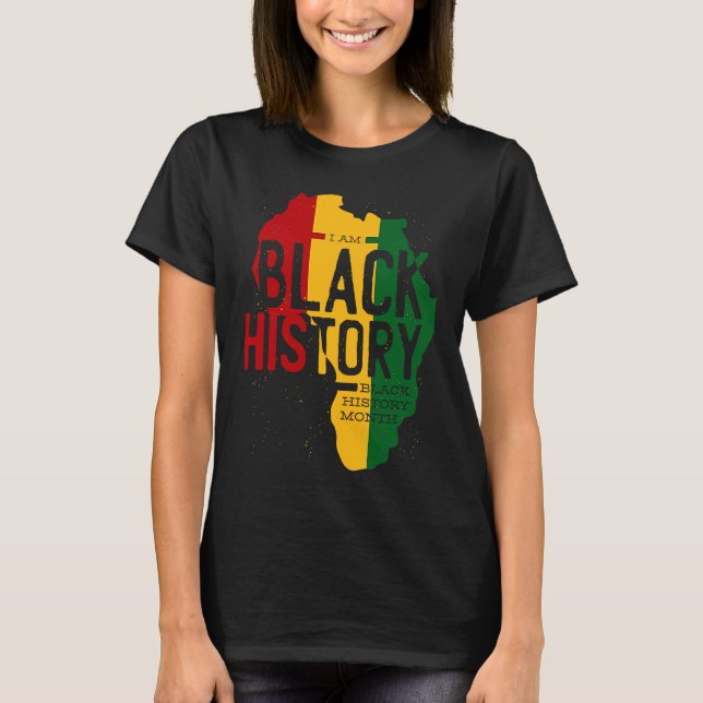Afrika Karta Rastafari Stil-citat BHM T Shirt (Framsida)