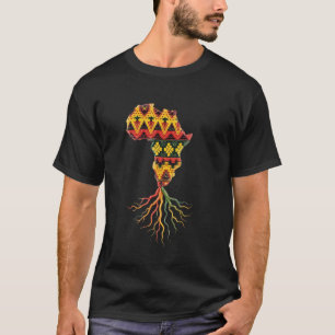 Afrika Karta - Traditional Kente Trasa - African R T Shirt