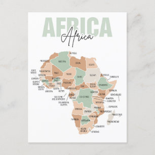 Afrika karta vykort