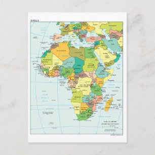 Afrika karta vykort
