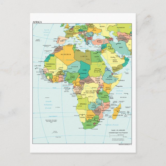 Afrika karta vykort (Framsida)
