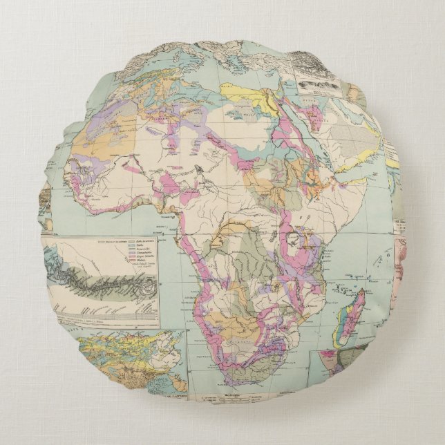 Afrika - kartbokkarta av afrikan rund kudde (Framsidan)