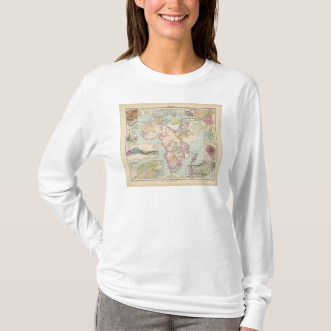 Afrika - kartbokkarta av afrikan tee shirt (Framsida)