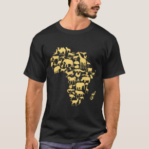 Afrika Kartdjur Melanin Afrikansk Svart Historik M T Shirt