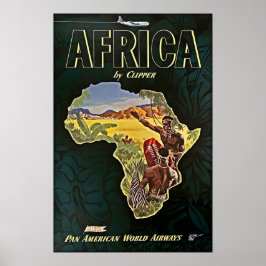 Afrika Kartkonst Afrikanskt Tryck Pan Am Resa Affi
