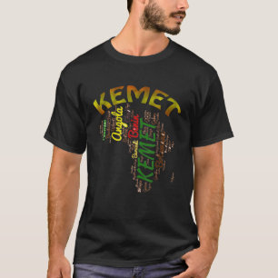 Afrika Kemet Egyptiska Stil Afrikas kontinent Ord T Shirt
