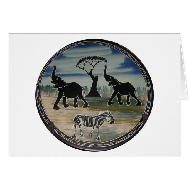 Afrika Kenya Benice Elegant Wildlife Hälsningskort (Framsidan Horizontal)