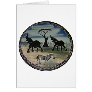 Afrika Kenya Benice Elegant Wildlife Hälsningskort