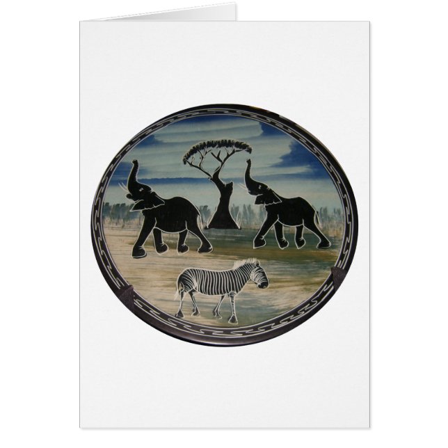 Afrika Kenya Benice Elegant Wildlife Hälsningskort (Framsidan)