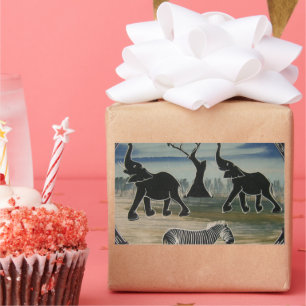 Afrika Kenya Benice Elegant Wildlife Rektangulärt Klistermärke