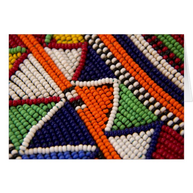 Afrika, Kenya. Maasai-stammens pärlor Hälsningskort (Framsidan Horizontal)