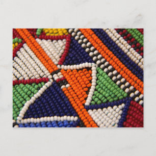 Afrika, Kenya. Maasai Tribal Pärlor Vykort