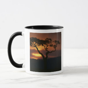 Afrika, Kenya, Masai Mara viltreservat, Solnedgång Mugg