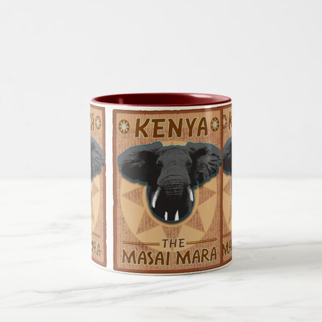 Afrika-Kenya-Mugg Två-Tonad Mugg (Center)