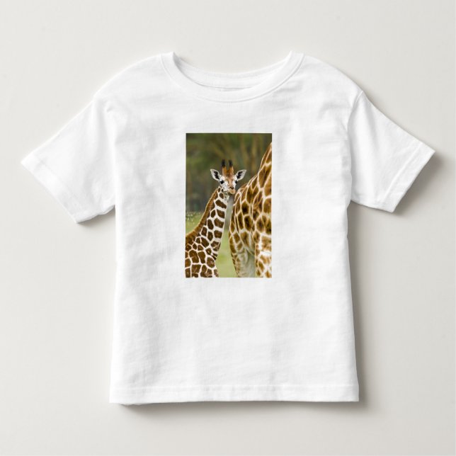 Afrika. Kenya. Rothschild's Giraffe baby T-shirt (Framsida)