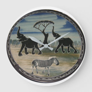 Afrika Kenya Vacker Elegant Vilda Djur Stor Klocka