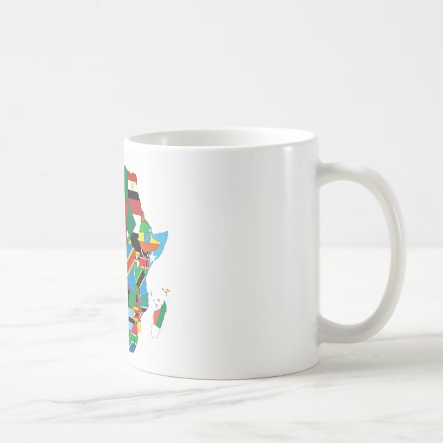 Afrika Kontinent Flagga Karta Kaffemugg (Höger)