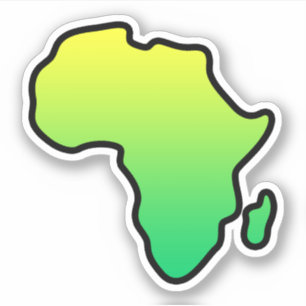 Afrika kontinent - Karta i Afrika Klistermärken