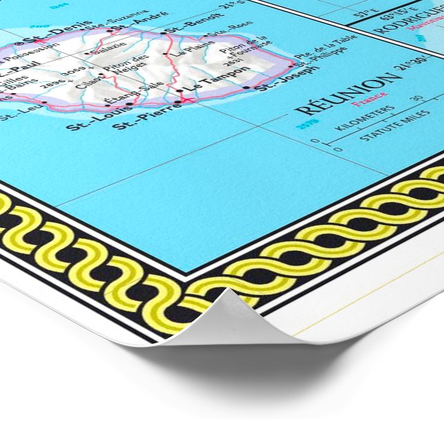 " Afrika: Kontinent KARTA ... Poster (Hörn)