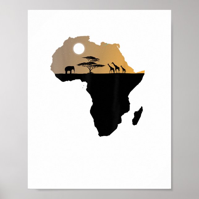 Afrika Kontinent Safari  Poster (Framsidan)
