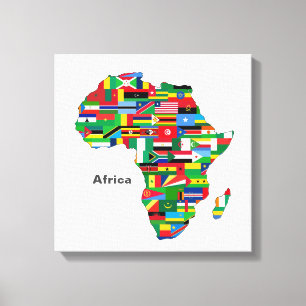 Afrika - kontinuerlig canvastryck